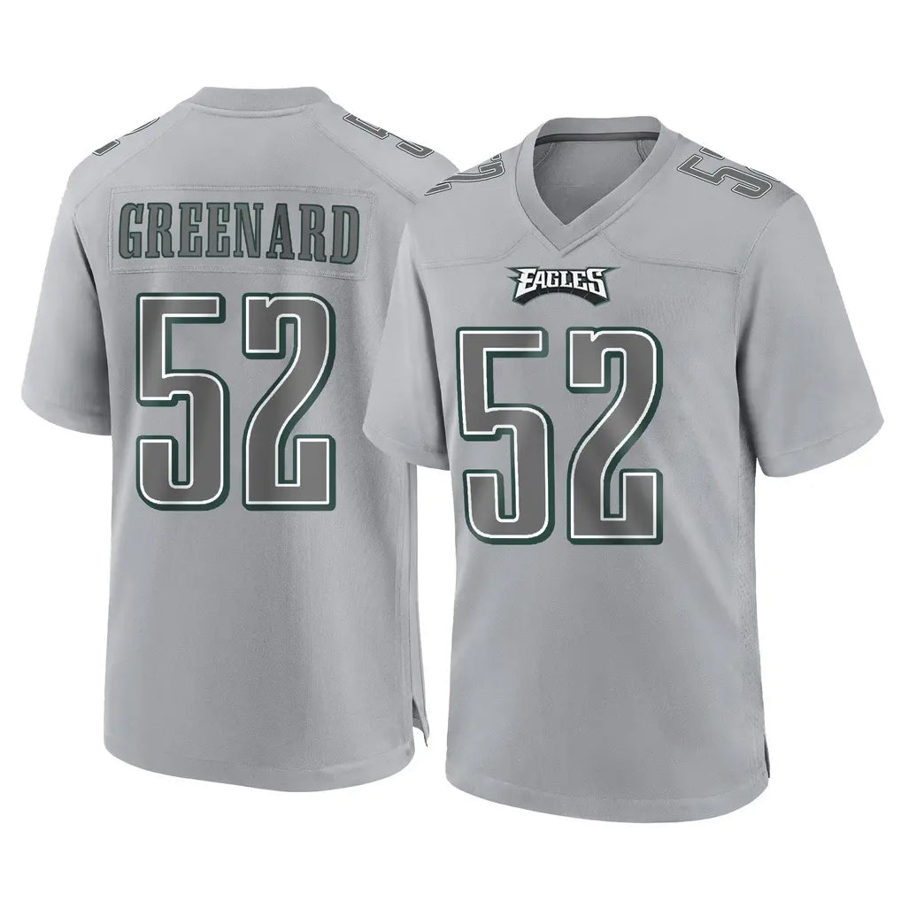 Blackjersey P.Eagles #52 Jonathan Greenard Player Gray Atmosphere Fashion Home Game Stitched Jerseys