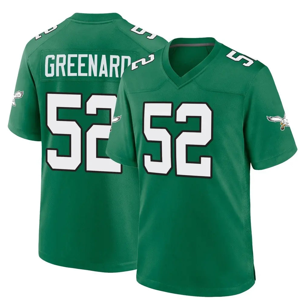 Blackjersey P.Eagles #52 Jonathan Greenard Player Green Kelly Alternate Home Game Stitched Jerseys
