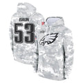 Blackjersey P.Eagles #53 Zack Baun Player Arctic Camo Salute to Service Pullover Hoodies Limited Game Stitched Jerseys