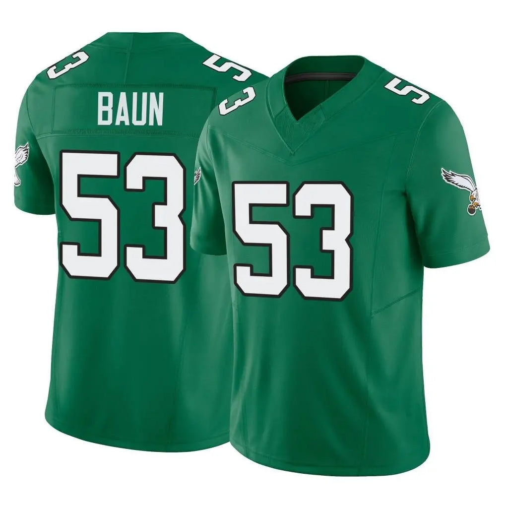 Blackjersey P.Eagles #53 Zack Baun Player Green Kelly Alternate Vapor F.U.S.E. Home Game Stitched Jerseys