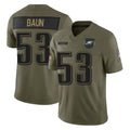 Blackjersey P.Eagles #53 Zack Baun Player Olive 2025 Salute To Service Limited Stitched Jerseys