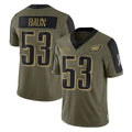 Blackjersey P.Eagles #53 Zack Baun Player Olive Salute To Service Limited Game Stitched Jerseys
