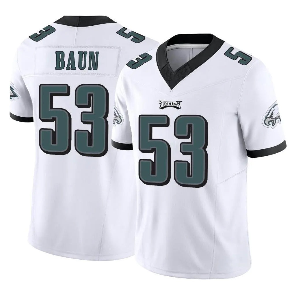 Blackjersey P.Eagles #53 Zack Baun Player White Limited Vapor F.U.S.E. Home Game Stitched Jerseys