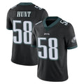 Blackjersey P.Eagles #58 Jalyx Hunt Player Black Limited Vapor Untouchable Home Game Stitched Jerseys