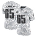 Blackjersey P.Eagles #65 Lane Johnson Player Arctic Camo Salute to Service Limited Game Stitched Jerseys