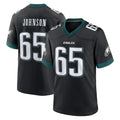 Blackjersey P.Eagles #65 Lane Johnson Player Black Game Home Stitched Jerseys
