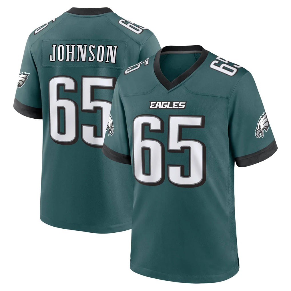 Blackjersey P.Eagles #65 Lane Johnson Player Green Home Game Stitched Jerseys