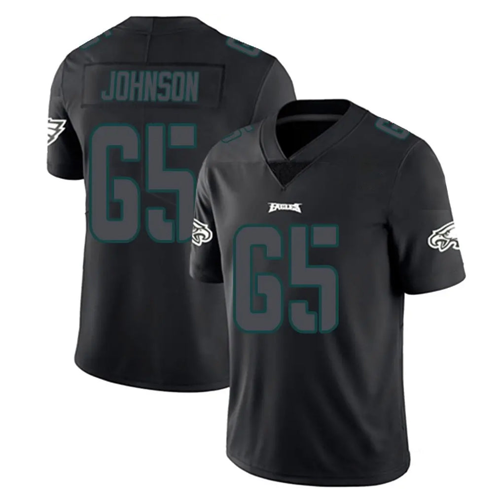 Blackjersey P.Eagles #65 Lane Johnson Player Limited Black Impact Home Game Stitched Jerseys