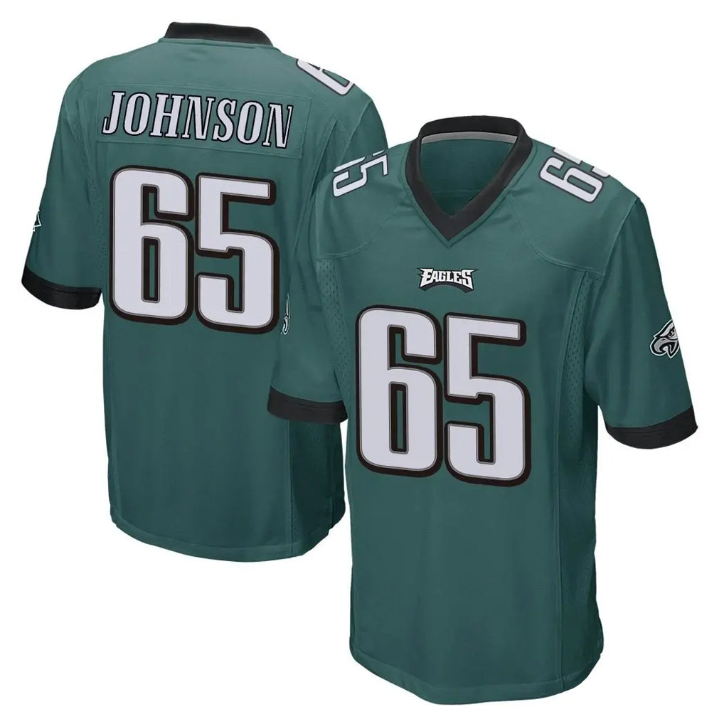 Blackjersey P.Eagles #65 Lane Johnson Player Team Color Green Home Game Stitched Jerseys