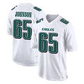 Blackjersey P.Eagles #65 Lane Johnson Player White Tundra Fashion Home Game Stitched Jerseys