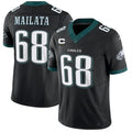 Blackjersey P.Eagles #68 Jordan Mailata Black 2026 F.U.S.E. 3-Star C Patch Vapor Untouchable Throwback Limited Football Stitched Jersey