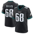 Blackjersey P.Eagles #68 Jordan Mailata Player Black Game Home Stitched Jerseys