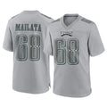 Blackjersey P.Eagles #68 Jordan Mailata Player Gray Atmosphere Fashion Home Game Stitched Jerseys