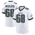 Blackjersey P.Eagles #68 Jordan Mailata Player White Game Home Stitched Jerseys