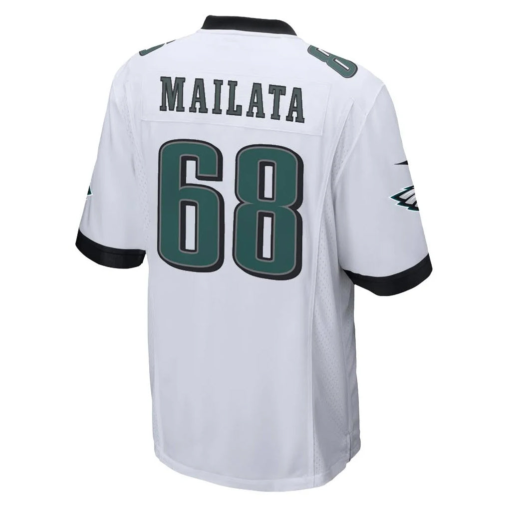 Blackjersey P.Eagles #68 Jordan Mailata Player White Home Game Stitched Jerseys