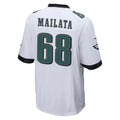 Blackjersey P.Eagles #68 Jordan Mailata Player White Limited Vapor F.U.S.E. Home Game Stitched Jerseys