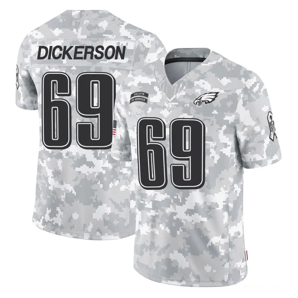 Blackjersey P.Eagles #69 Landon Dickerson Player Arctic Camo Salute to Service Limited Game Stitched Jerseys
