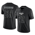 Blackjersey P.Eagles #69 Landon Dickerson Player Black Reflective Limited Home Game Stitched Jerseys