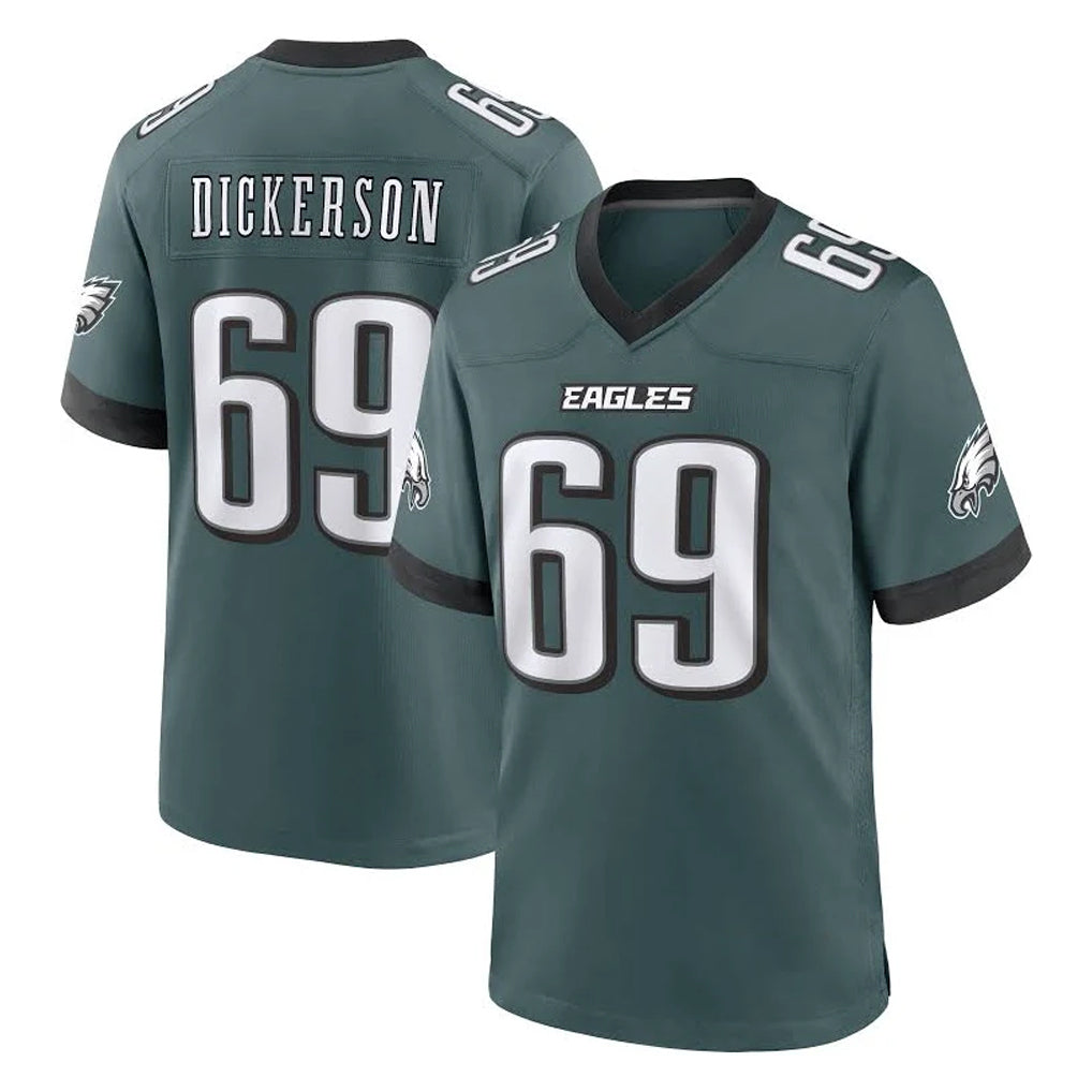 Blackjersey P.Eagles #69 Landon Dickerson Player Green Home Game Stitched Jerseys