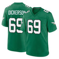 Blackjersey P.Eagles #69 Landon Dickerson Player Green Kelly Alternate Home Game Stitched Jerseys