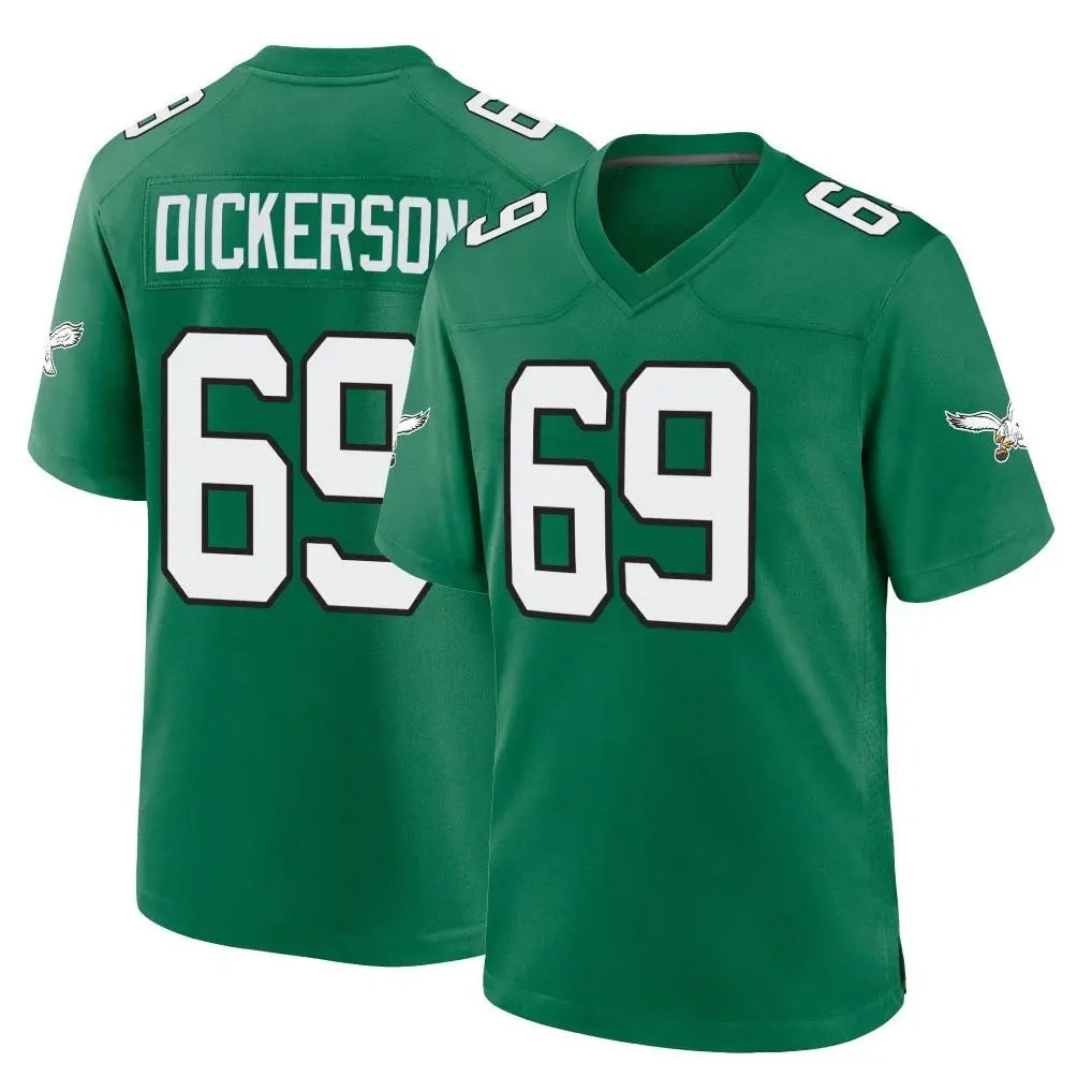 Blackjersey P.Eagles #69 Landon Dickerson Player Green Kelly Alternate Home Game Stitched Jerseys