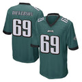 Blackjersey P.Eagles #69 Landon Dickerson Player Team Color Green Home Game Stitched Jerseys