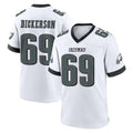 Blackjersey P.Eagles #69 Landon Dickerson Player White Game Home Stitched Jerseys