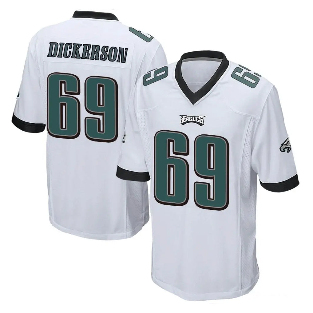 Blackjersey P.Eagles #69 Landon Dickerson Player White Home Game Stitched Jerseys