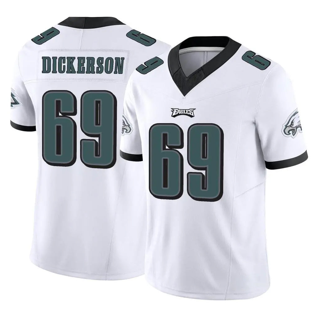 Blackjersey P.Eagles #69 Landon Dickerson Player White Limited Vapor F.U.S.E. Home Game Stitched Jerseys