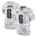 Blackjersey P.Eagles #6 DeVonta Smith Player Arctic Camo Salute to Service Limited Game Stitched Jerseys