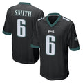 Blackjersey P.Eagles #6 DeVonta Smith Player Black Home Game Stitched Jerseys