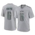 Blackjersey P.Eagles #6 DeVonta Smith Player Gray Atmosphere Fashion Home Game Stitched Jerseys