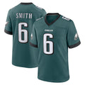 Blackjersey P.Eagles #6 DeVonta Smith Player Green Home Game Stitched Jerseys