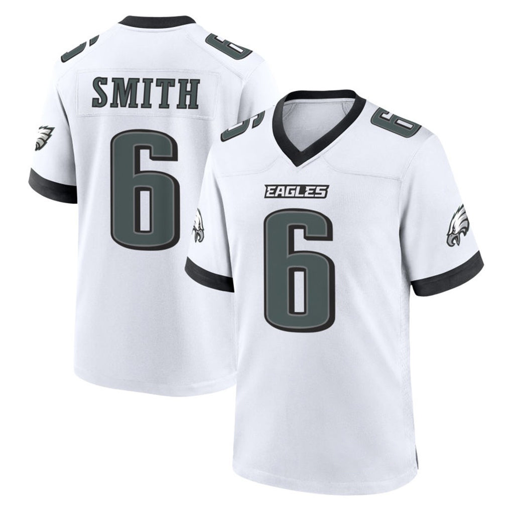 Blackjersey P.Eagles #6 DeVonta Smith Player White Game Home Stitched Jerseys