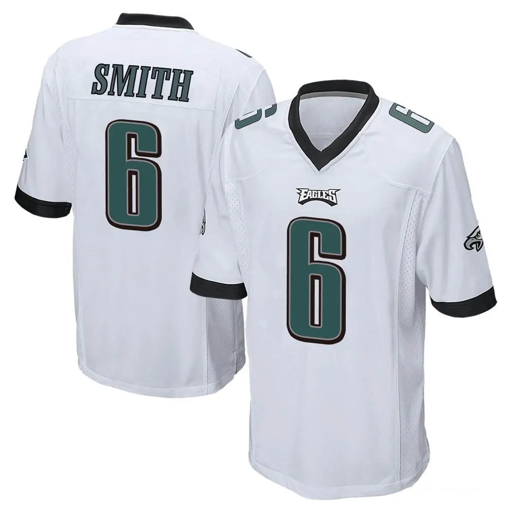 Blackjersey P.Eagles #6 DeVonta Smith Player White Home Game Stitched Jerseys