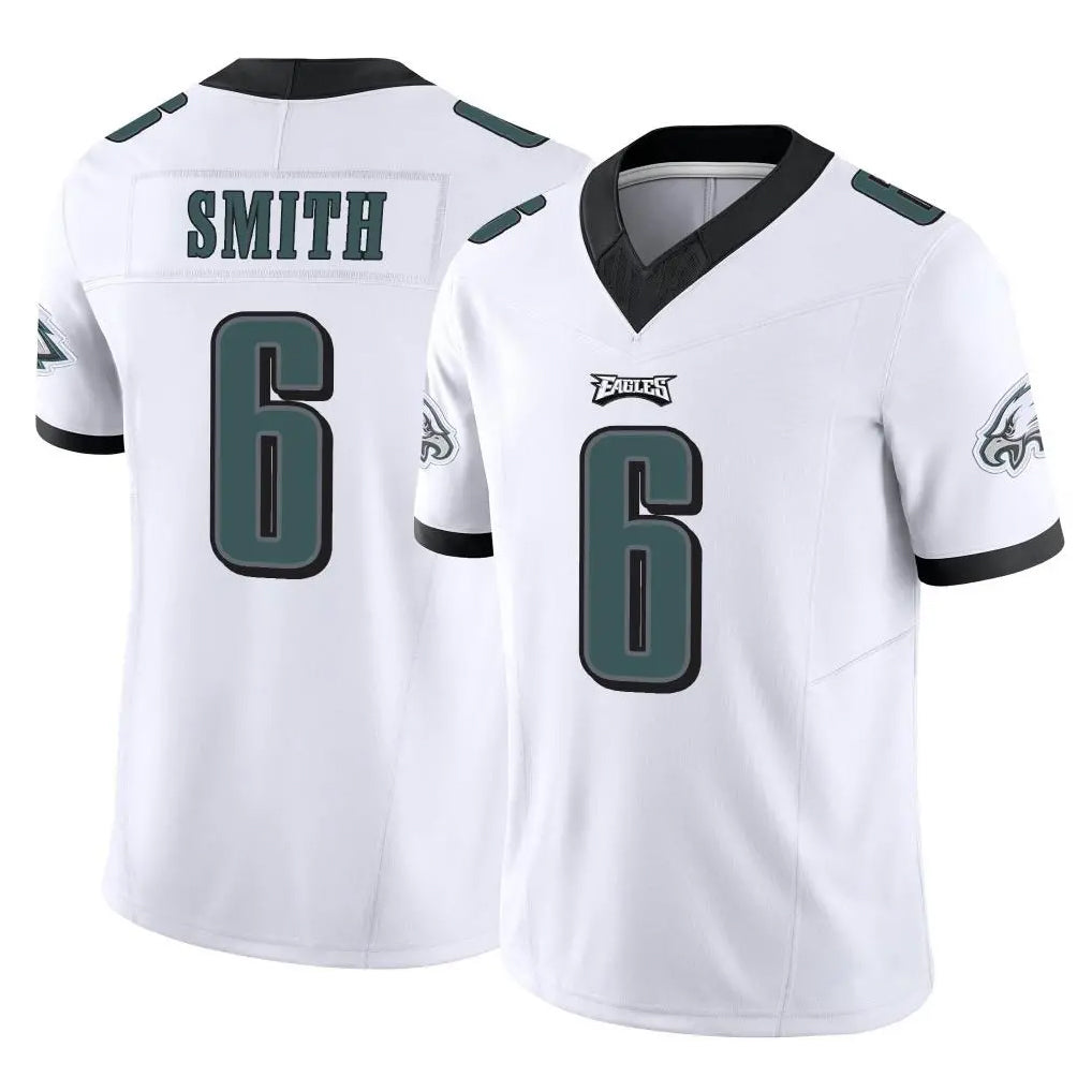 Blackjersey P.Eagles #6 DeVonta Smith Player White Limited Vapor F.U.S.E. Home Game Stitched Jerseys