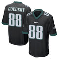 Blackjersey P.Eagles #88 Dallas Goedert Player Black Home Game Stitched Jerseys