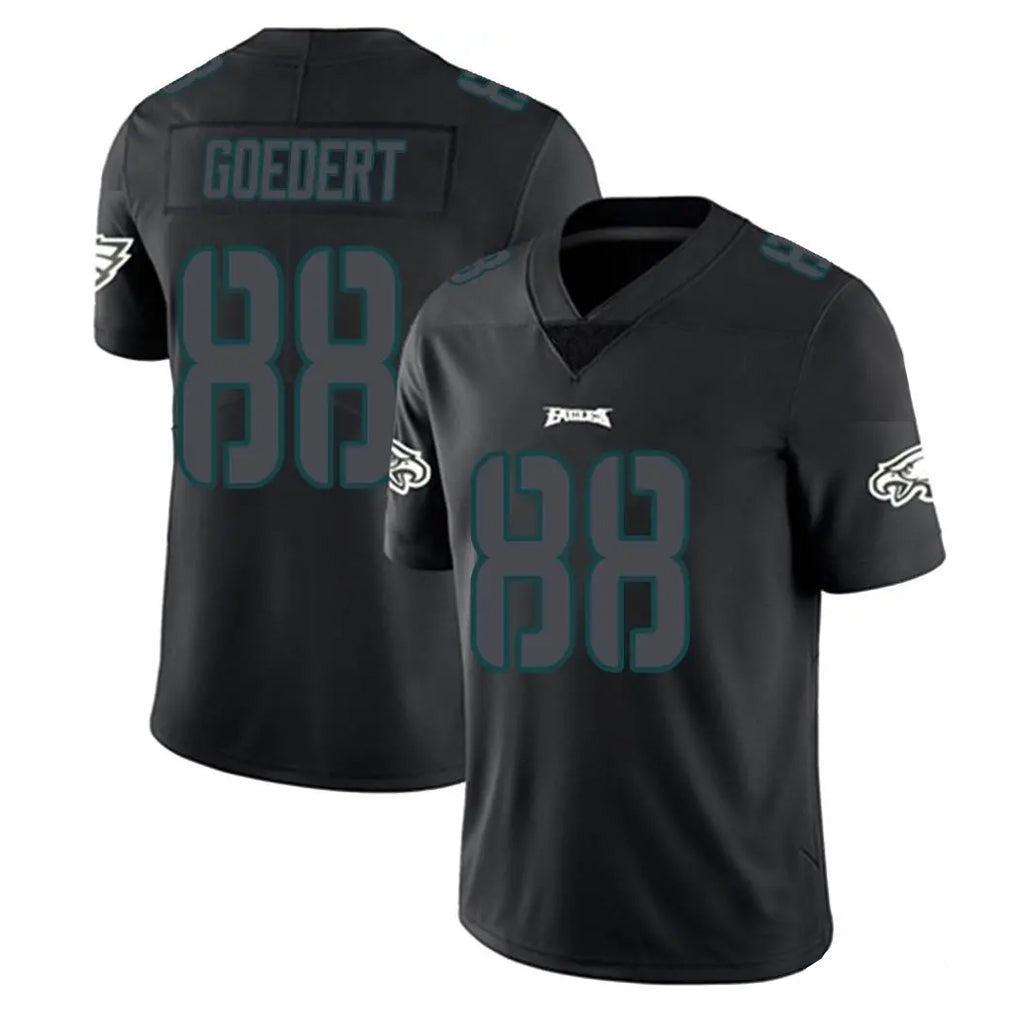 Blackjersey P.Eagles #88 Dallas Goedert Player Limited Black Impact Home Game Stitched Jerseys