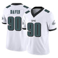 Blackjersey P.Eagles #90 Jordan Davis Player White Limited Vapor F.U.S.E. Home Game Stitched Jerseys