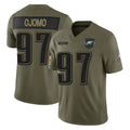 Blackjersey P.Eagles #97 Moro Ojomo Player Olive 2025 Salute To Service Limited Stitched Jerseys
