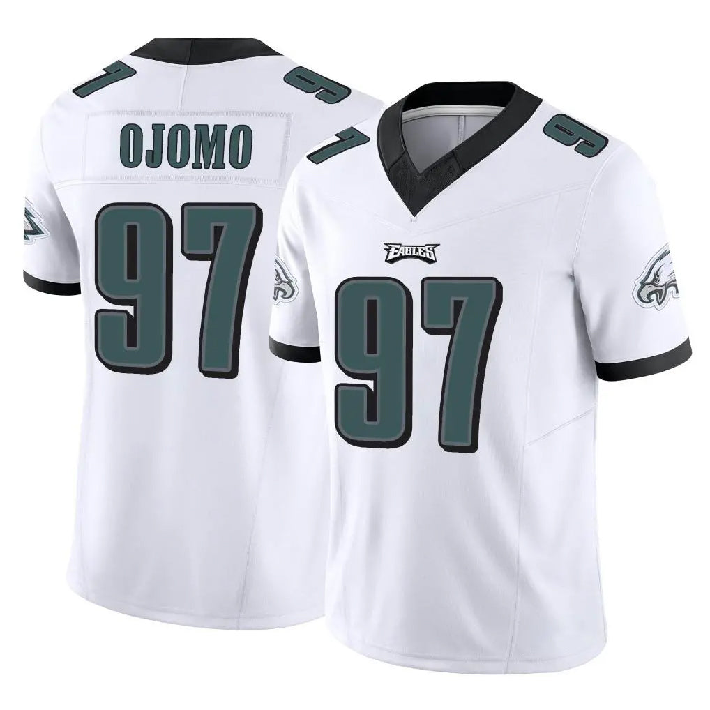 Blackjersey P.Eagles #97 Moro Ojomo Player White Limited Vapor F.U.S.E. Home Game Stitched Jerseys