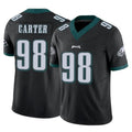 Blackjersey P.Eagles #98 Jalen Carter Player Black Limited Vapor F.U.S.E. Home Game Stitched Jerseys