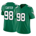 Blackjersey P.Eagles #98 Jalen Carter Player Green Kelly Alternate Vapor F.U.S.E. Home Game Stitched Jerseys