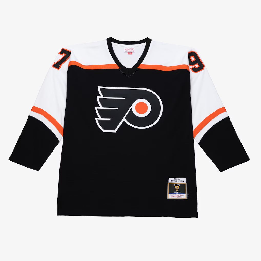 Blackjersey P.Flyers Jeremy Roenick Mitchell & Ness Black 2003 Power Play Jerseys
