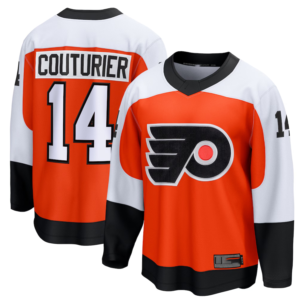 Blackjersey P.Flyers #14 Sean Couturier Orange Home Breakaway Jerseys