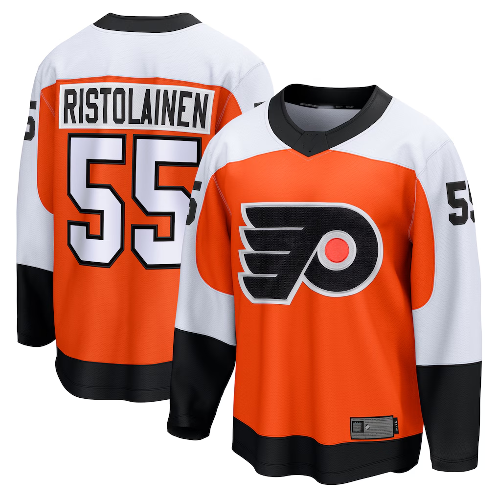 Blackjersey P.Flyers #55 Rasmus Ristolainen Orange Home Breakaway Jerseys