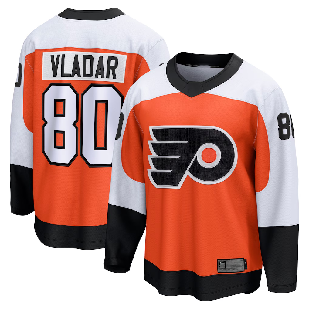 Blackjersey P.Flyers #80 Dan Vladar Orange Home Breakaway Jerseys