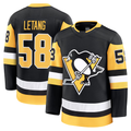 Blackjersey P.Penguins #58 Kris Letang Black Home Premium Jerseys