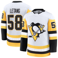 Blackjersey P.Penguins #58 Kris Letang White Premium Jerseys