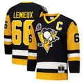 Blackjersey P.Penguins #66 Mario Lemieux Black 1991?92 Power Play Jerseys